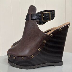 Jessica Simpson 'Magid' Chloe Leather Wedge Size 8 New